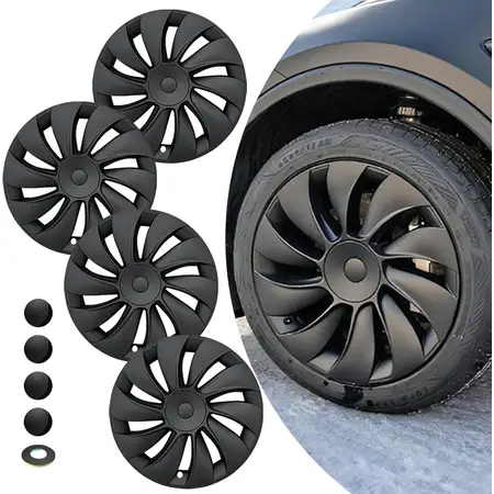 KAVANIC 4PCS Hubcaps Fits for Tesla Model Y Juniper